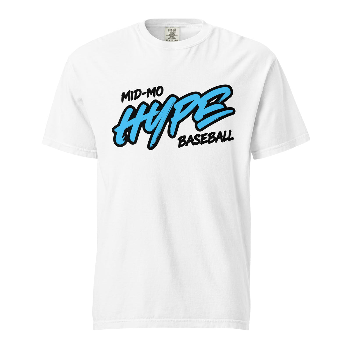 Signature | Comfort Colors T-Shirt | Hype Baseball Club | Modern Script Logo
