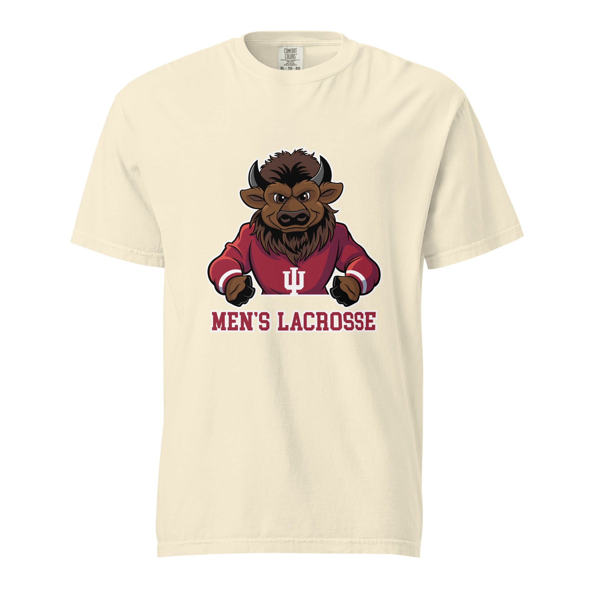 Signature | Comfort Colors T-Shirt | Indiana University Lacrosse | Mascot Logo