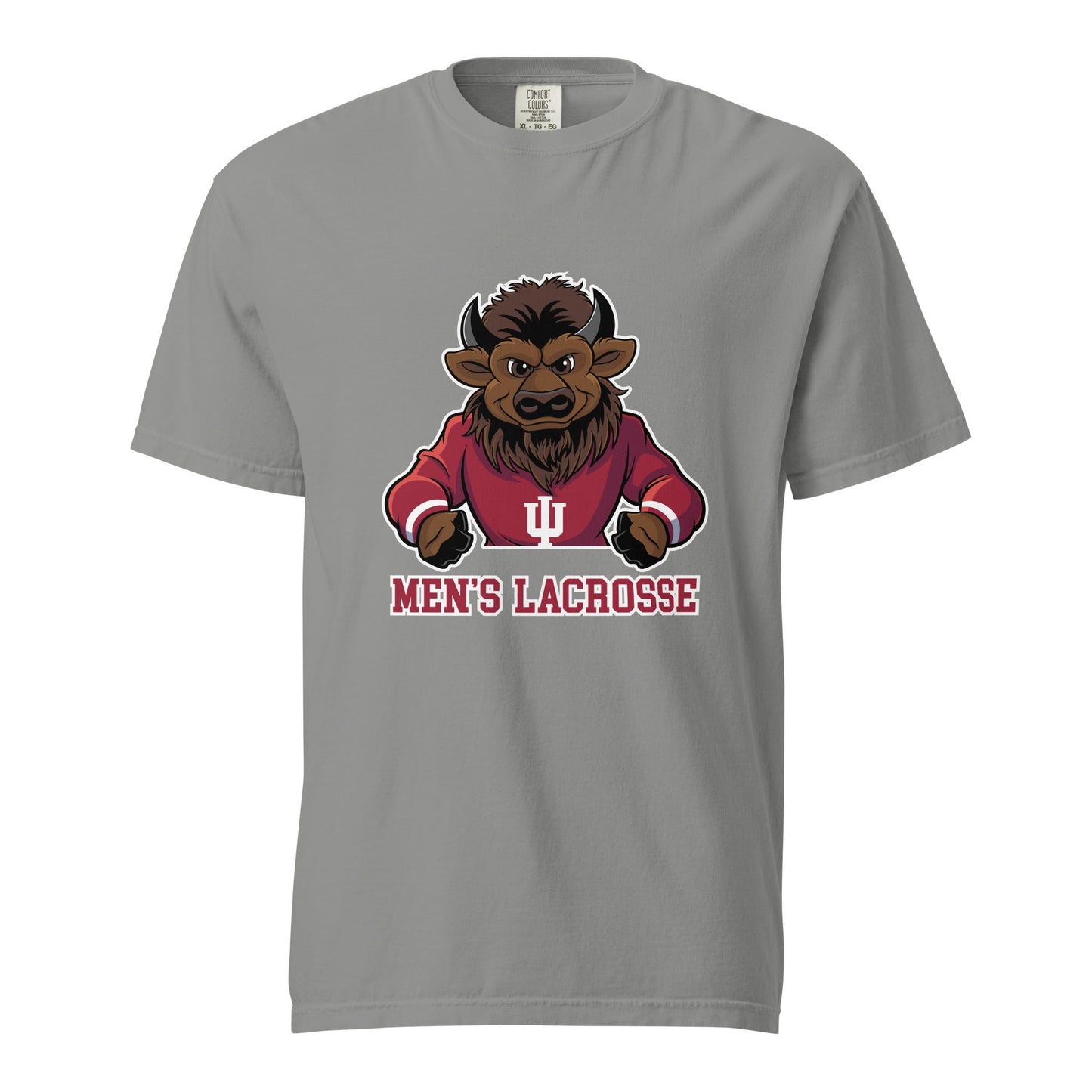 Signature | Comfort Colors T-Shirt | Indiana University Lacrosse | Mascot Logo