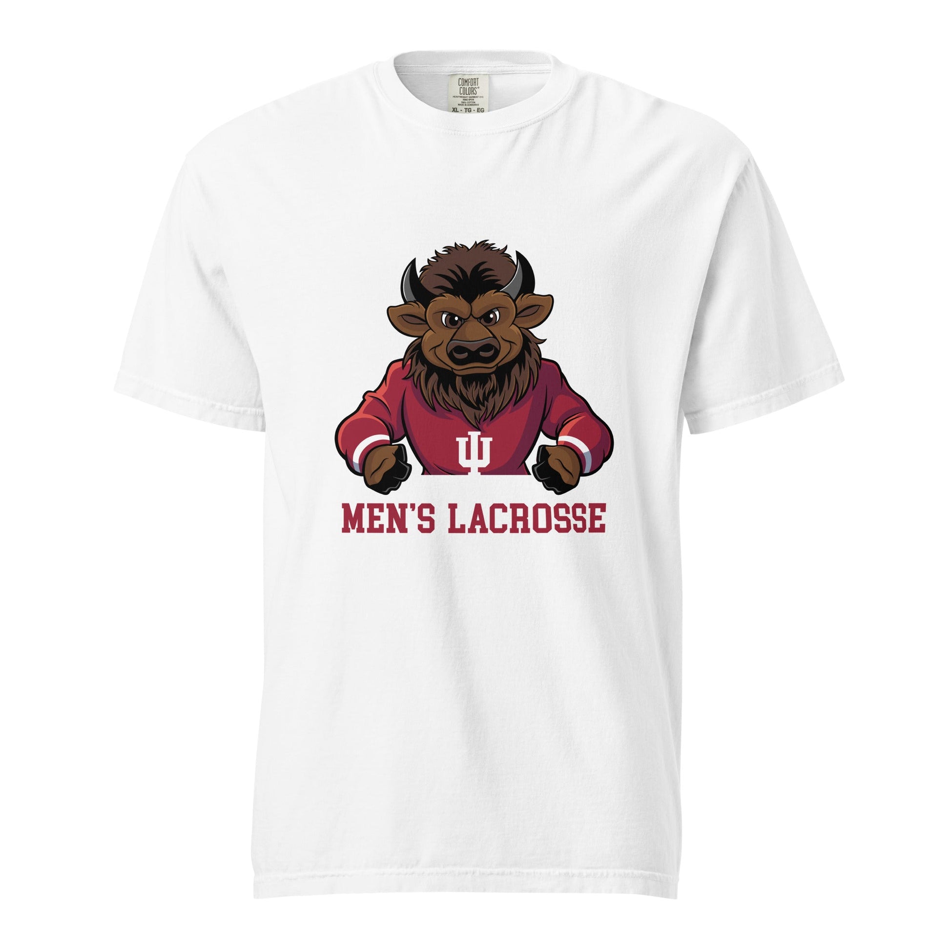 Signature | Comfort Colors T-Shirt | Indiana University Lacrosse | Mascot Logo