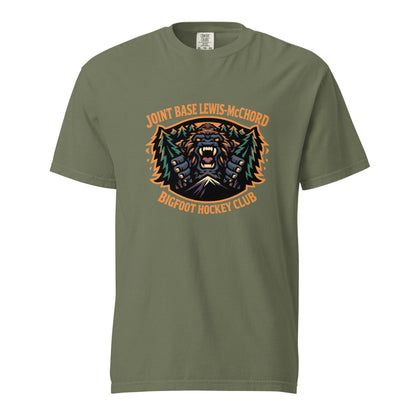 Signature | Comfort Colors T-Shirt | JBLM Bigfoot Hockey Team | Mascot Logo