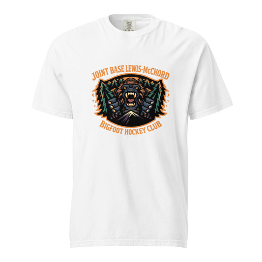 Signature | Comfort Colors T-Shirt | JBLM Bigfoot Hockey Team | Mascot Logo