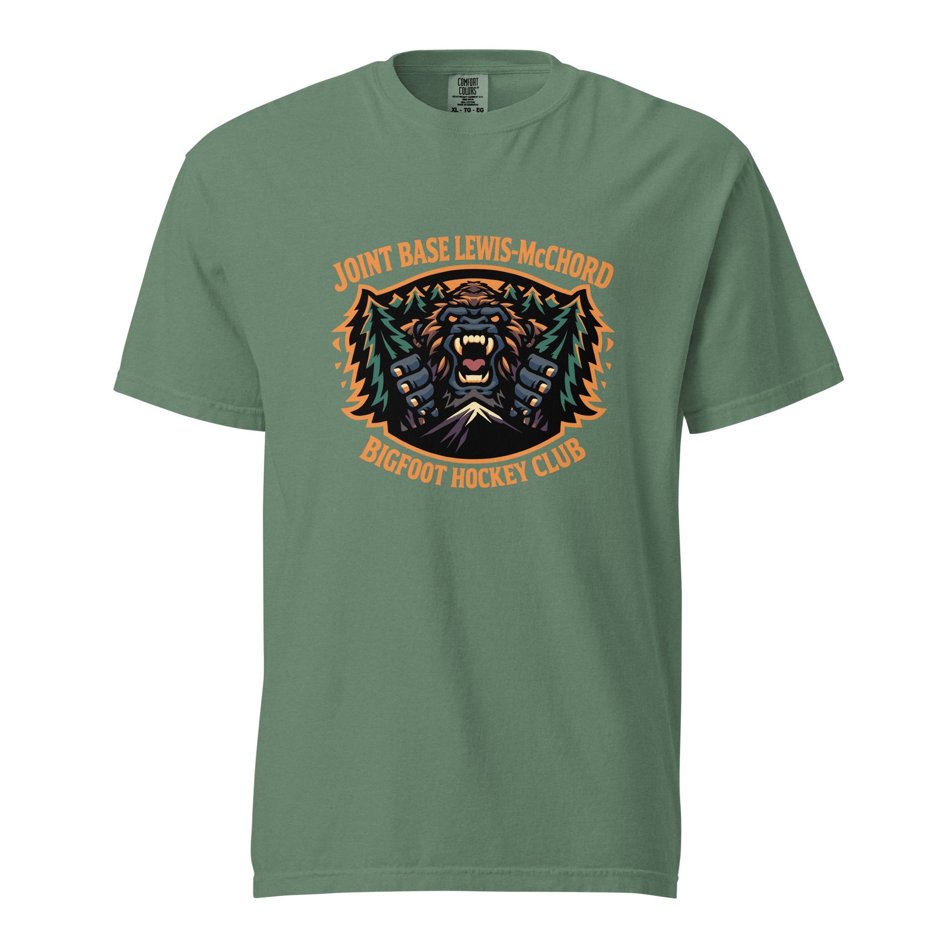 Signature | Comfort Colors T-Shirt | JBLM Bigfoot Hockey Team | Mascot Logo