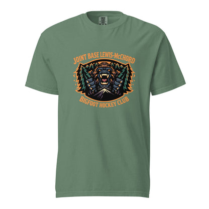 Signature | Comfort Colors T-Shirt | JBLM Bigfoot Hockey Team | Mascot Logo
