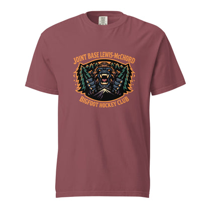 Signature | Comfort Colors T-Shirt | JBLM Bigfoot Hockey Team | Mascot Logo