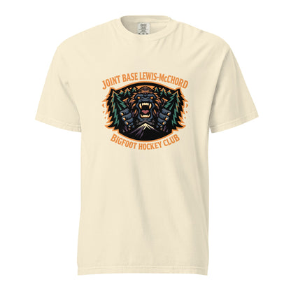 Signature | Comfort Colors T-Shirt | JBLM Bigfoot Hockey Team | Mascot Logo