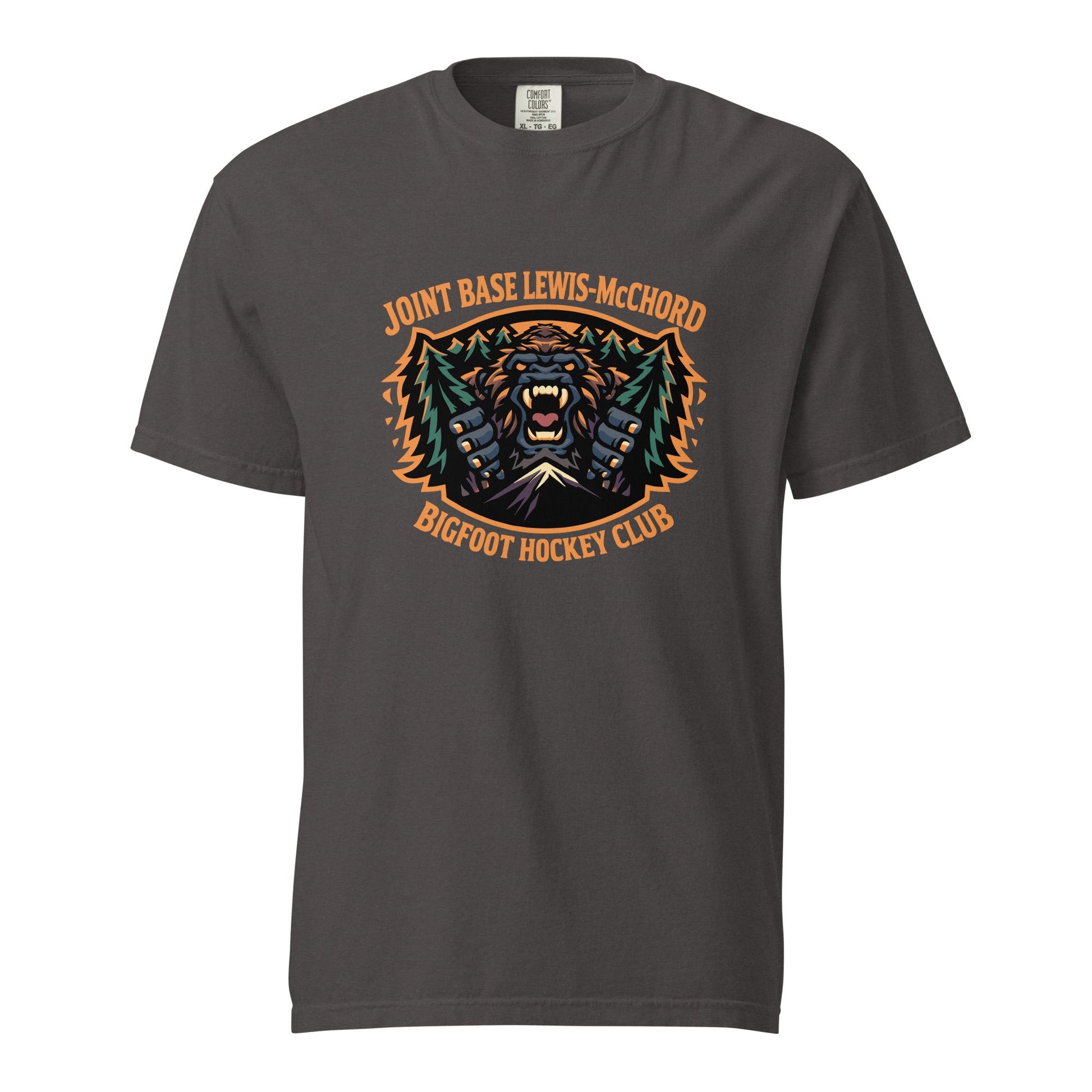 Signature | Comfort Colors T-Shirt | JBLM Bigfoot Hockey Team | Mascot Logo