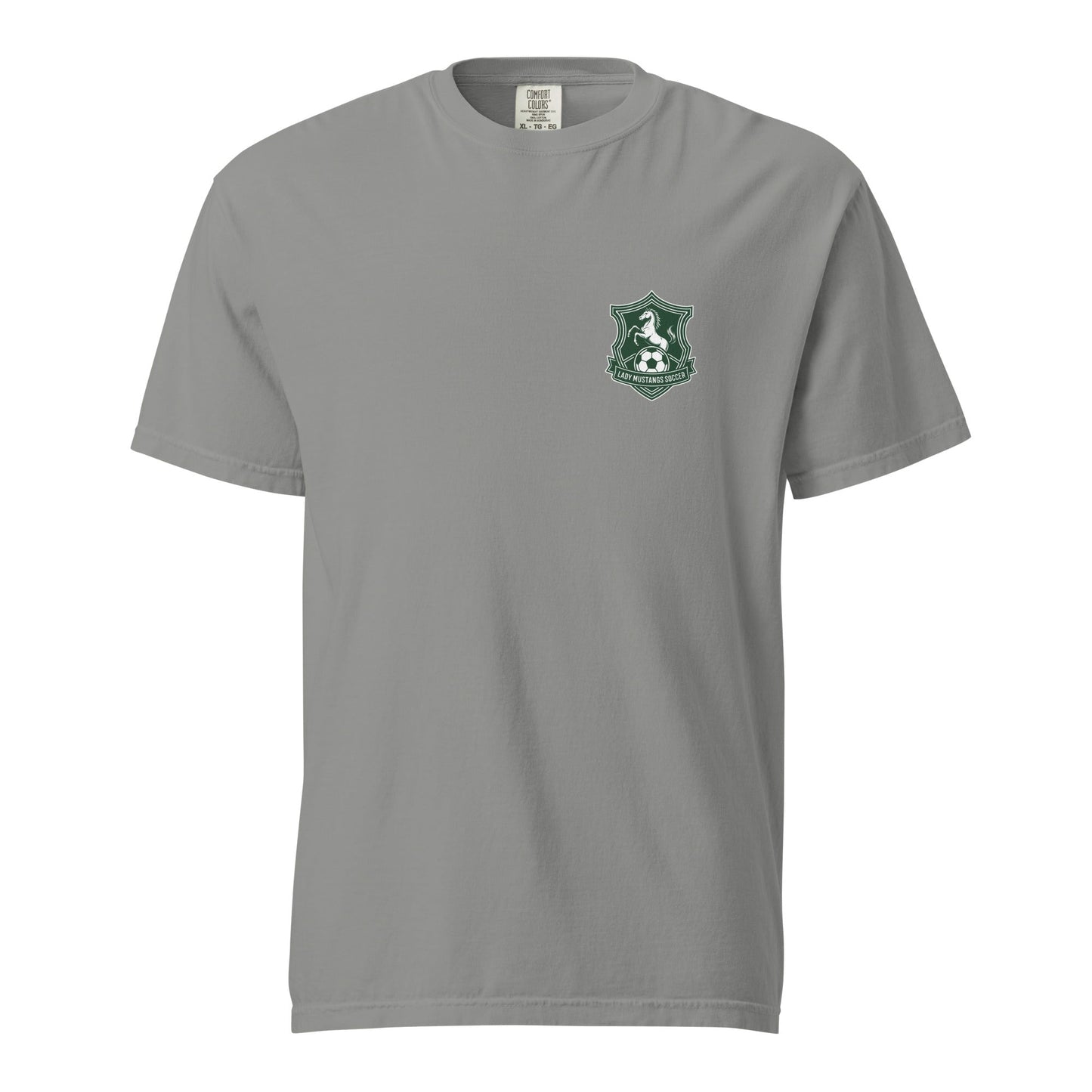 Signature | Comfort Colors T-Shirt | JFK Memorial Lady Mustang Soccer | Pocket Logo