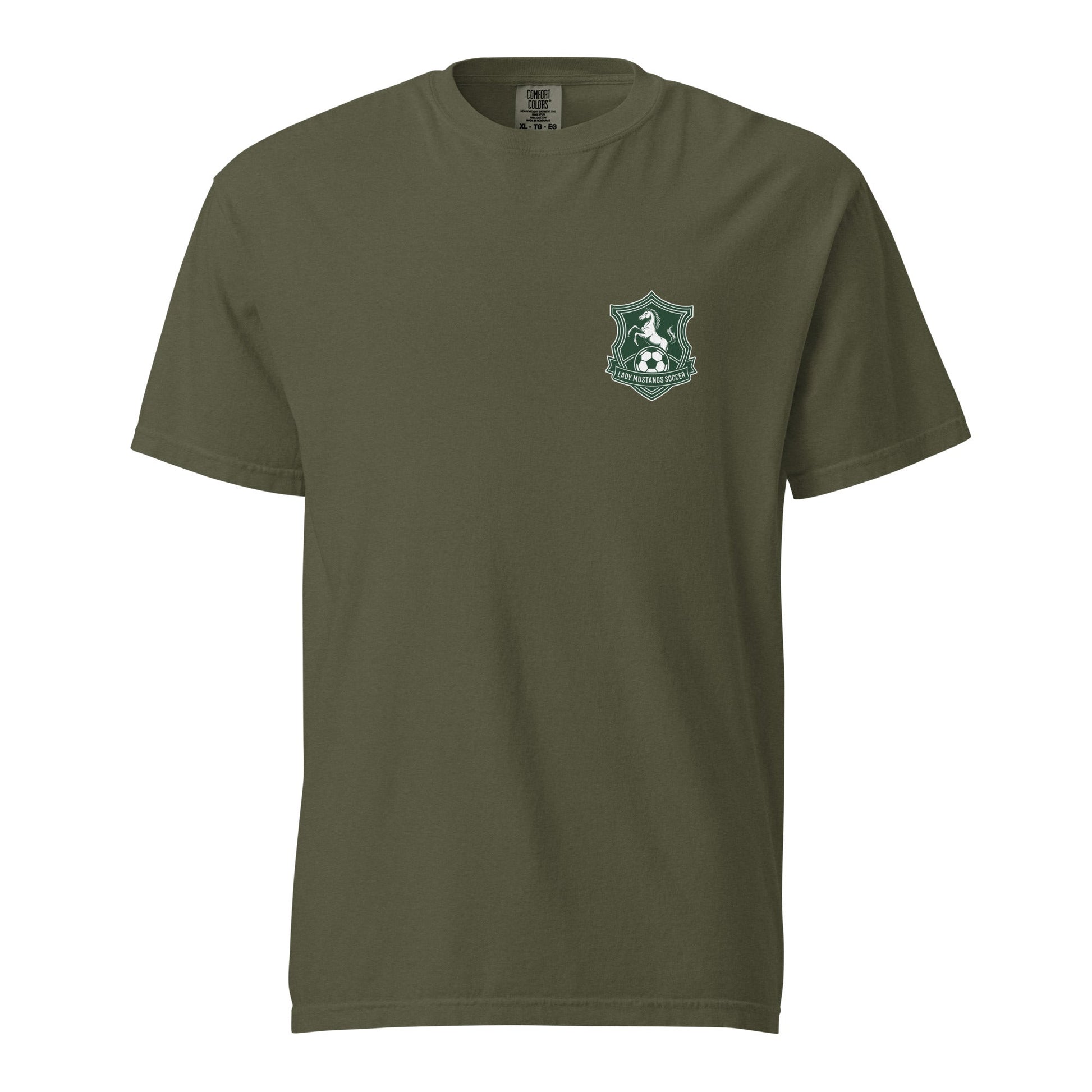 Signature | Comfort Colors T-Shirt | JFK Memorial Lady Mustang Soccer | Pocket Logo