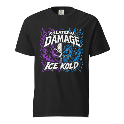 Signature | Comfort Colors T-Shirt | Kolateral Damage E-Sports | Ice Kold Crest Logo