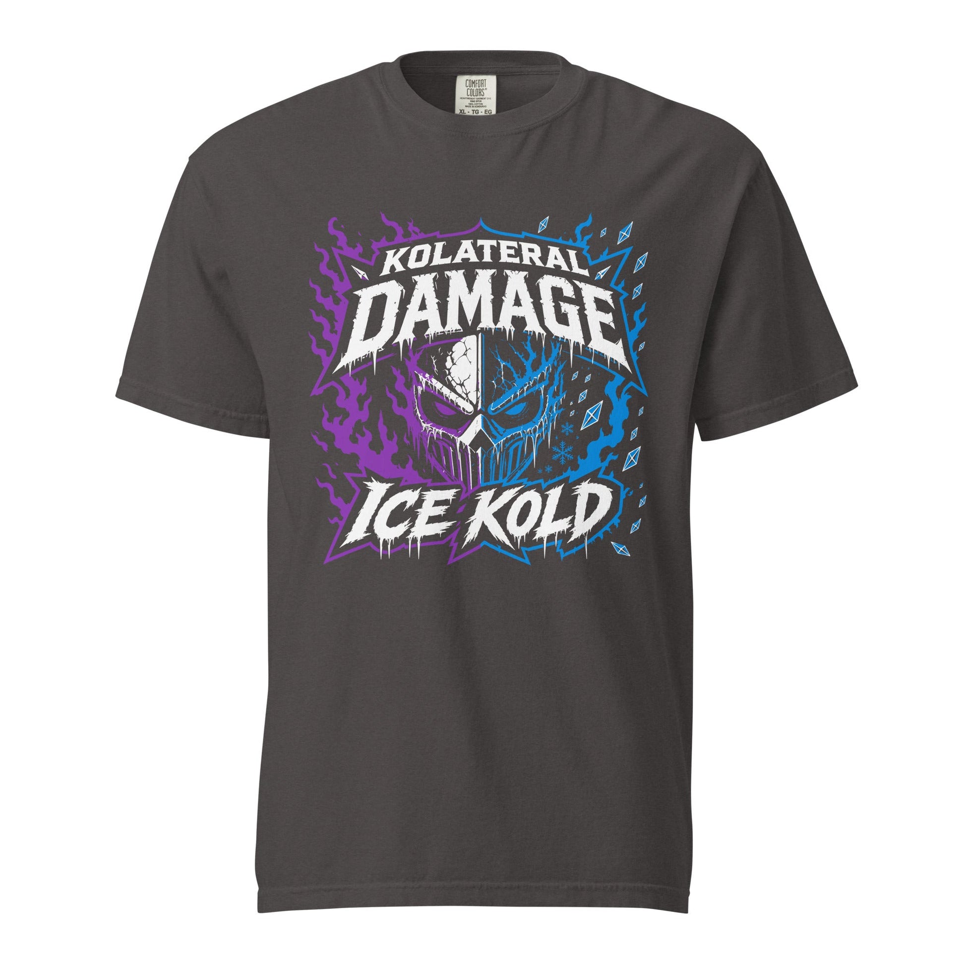 Signature | Comfort Colors T-Shirt | Kolateral Damage E-Sports | Ice Kold Crest Logo