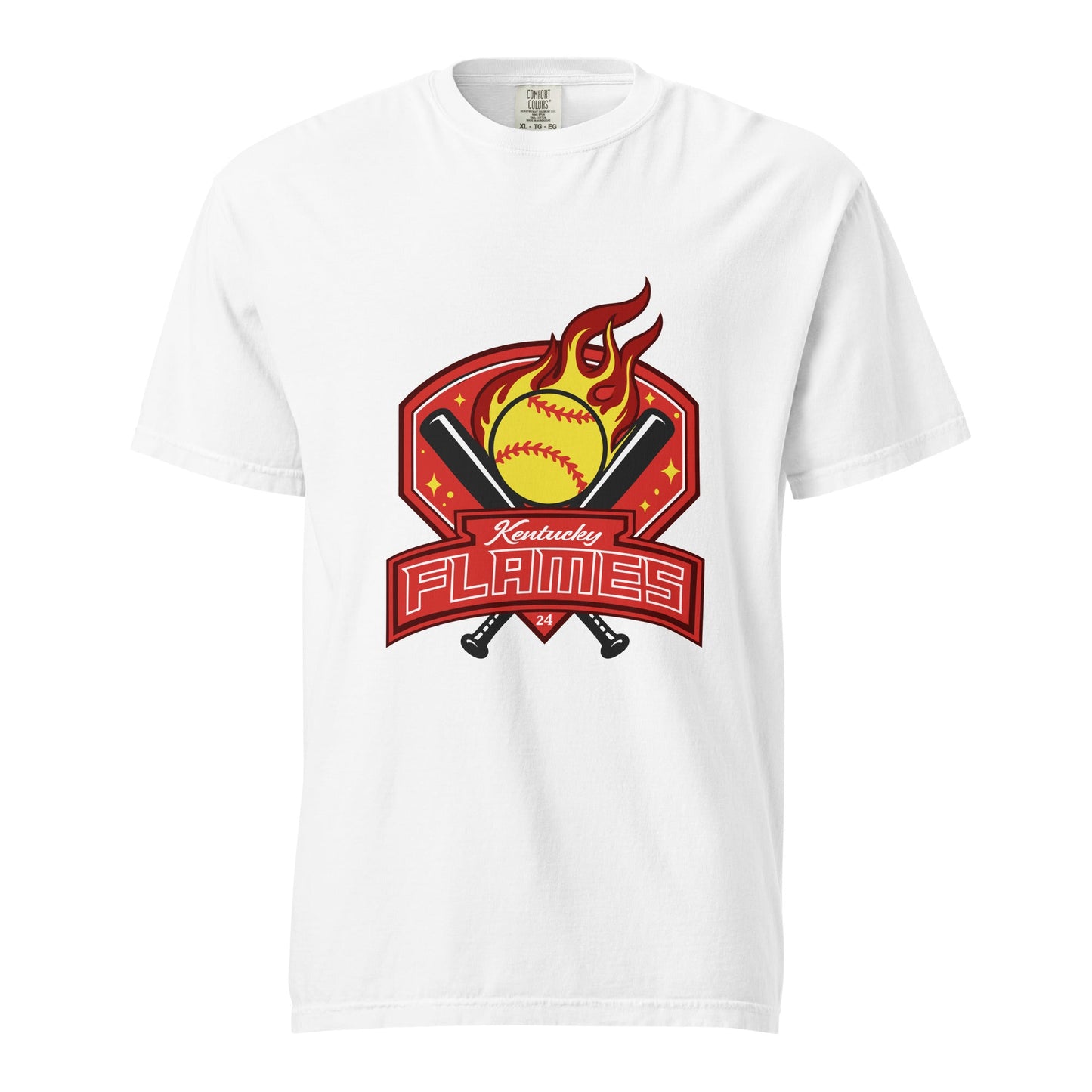 Signature | Comfort Colors T-Shirt | KY Flames | Emblem Logo