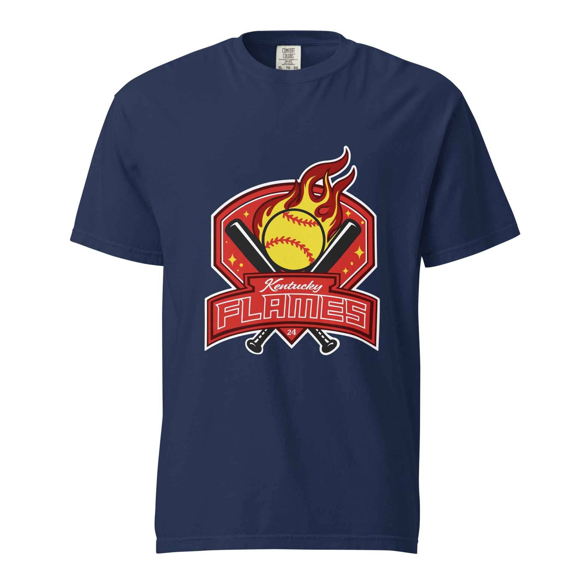 Signature | Comfort Colors T-Shirt | KY Flames | Emblem Logo