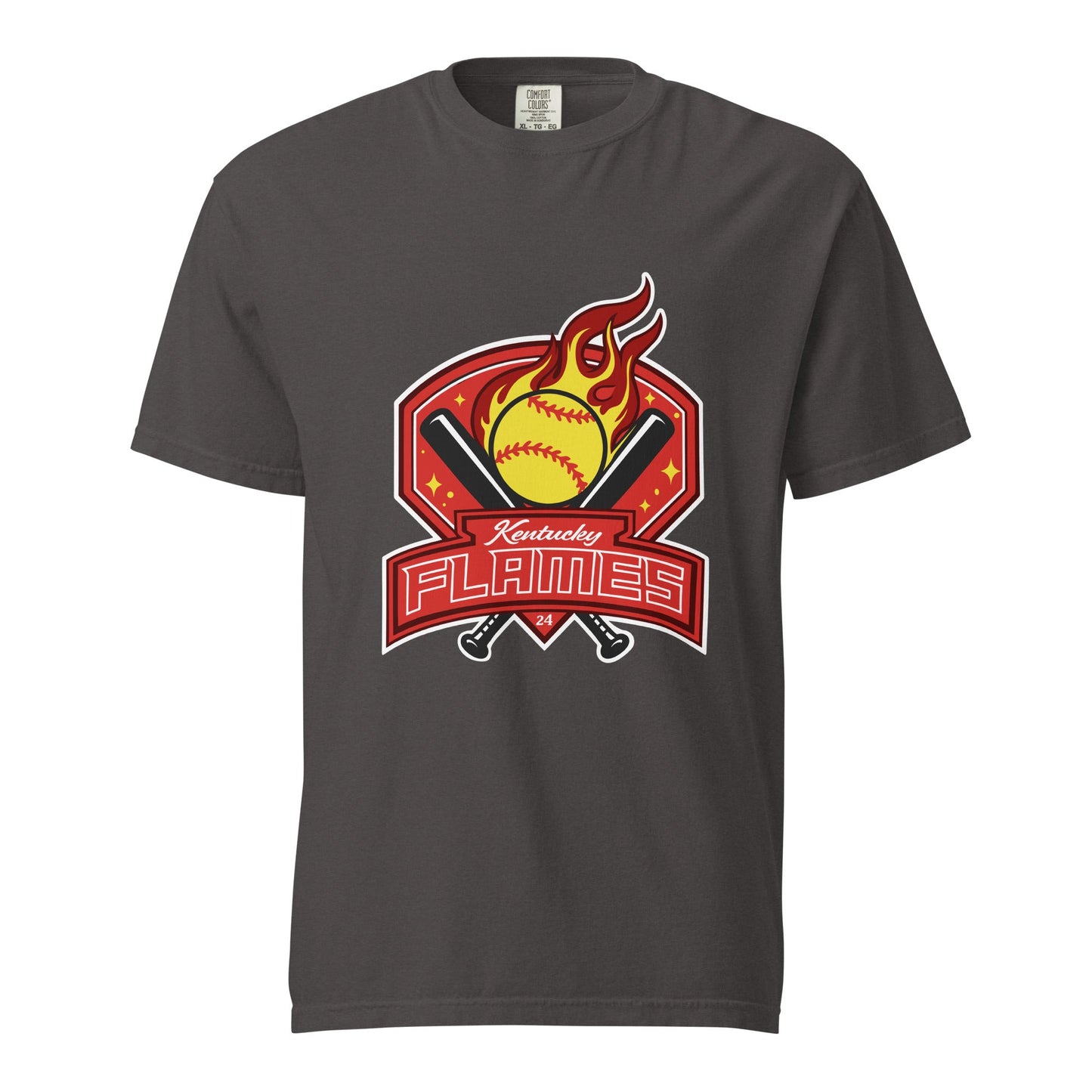 Signature | Comfort Colors T-Shirt | KY Flames | Emblem Logo