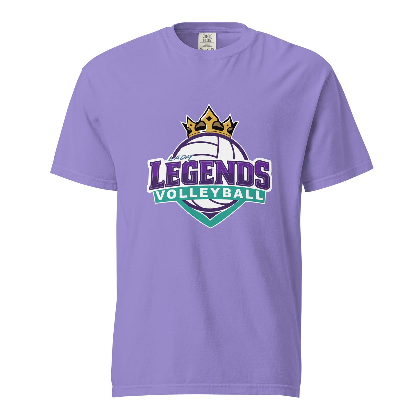 Signature | Comfort Colors T-Shirt | Lady Legends Volleyball | Crown Logo