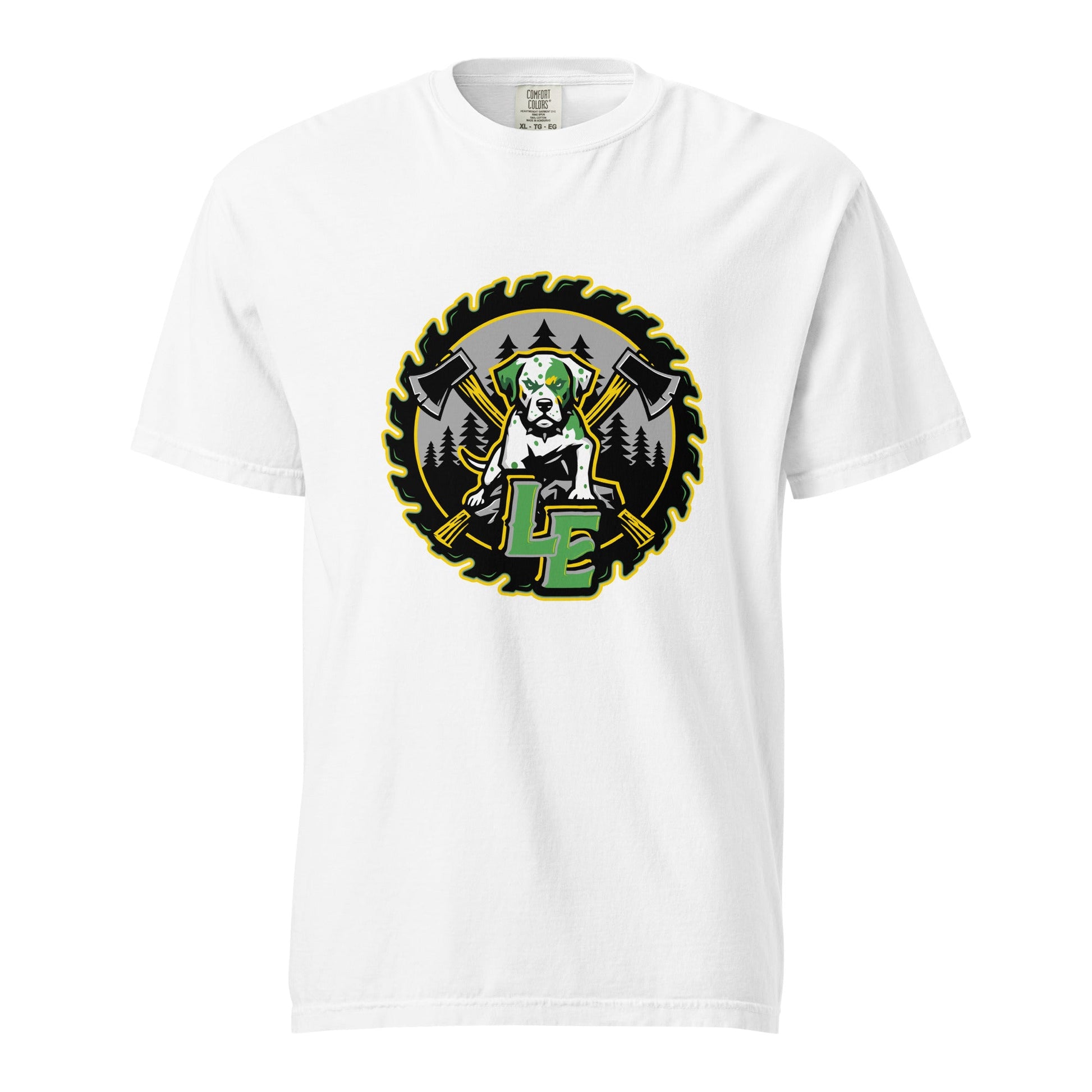 Signature | Comfort Colors T-Shirt | Lake Erie Power Pines | Saw Logo