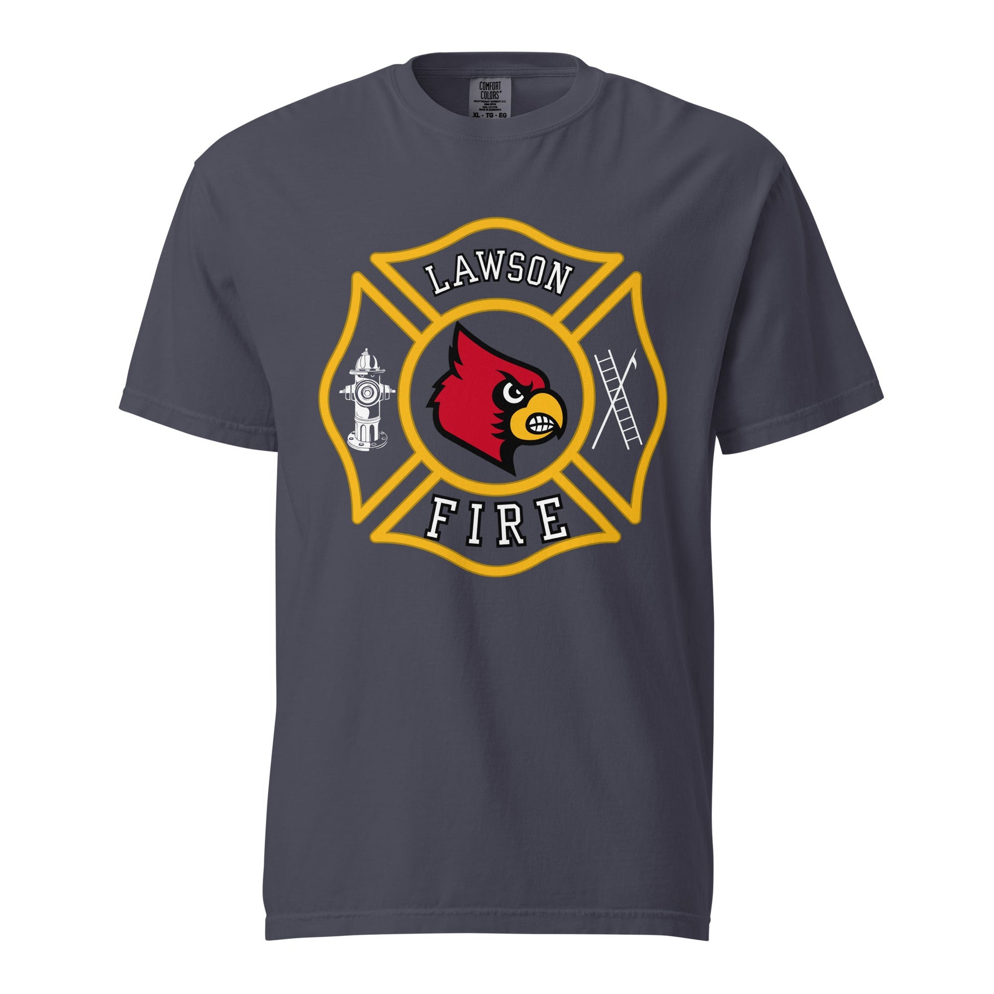 Signature | Comfort Colors T-Shirt | Lawson Fire Department | Crest Logo