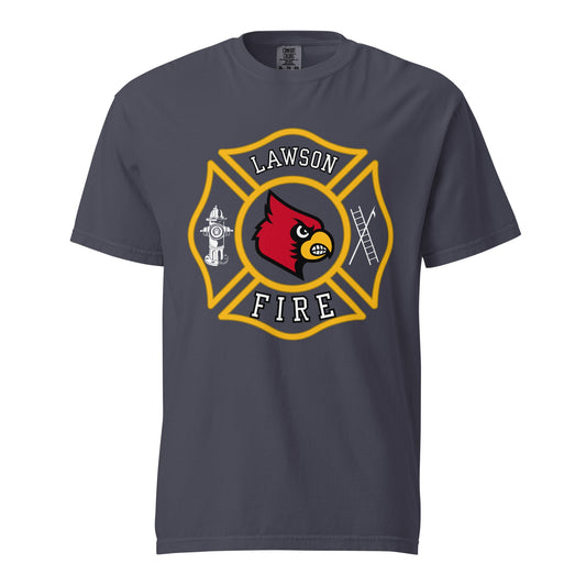 Signature | Comfort Colors T-Shirt | Lawson Fire Department | Crest Logo