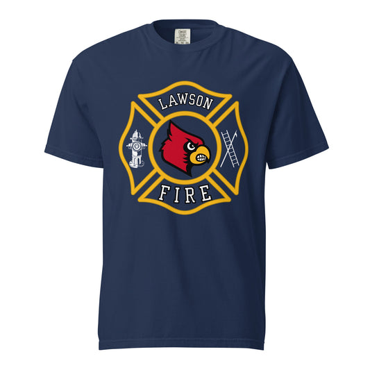 Signature | Comfort Colors T-Shirt | Lawson Fire Department | Crest Logo