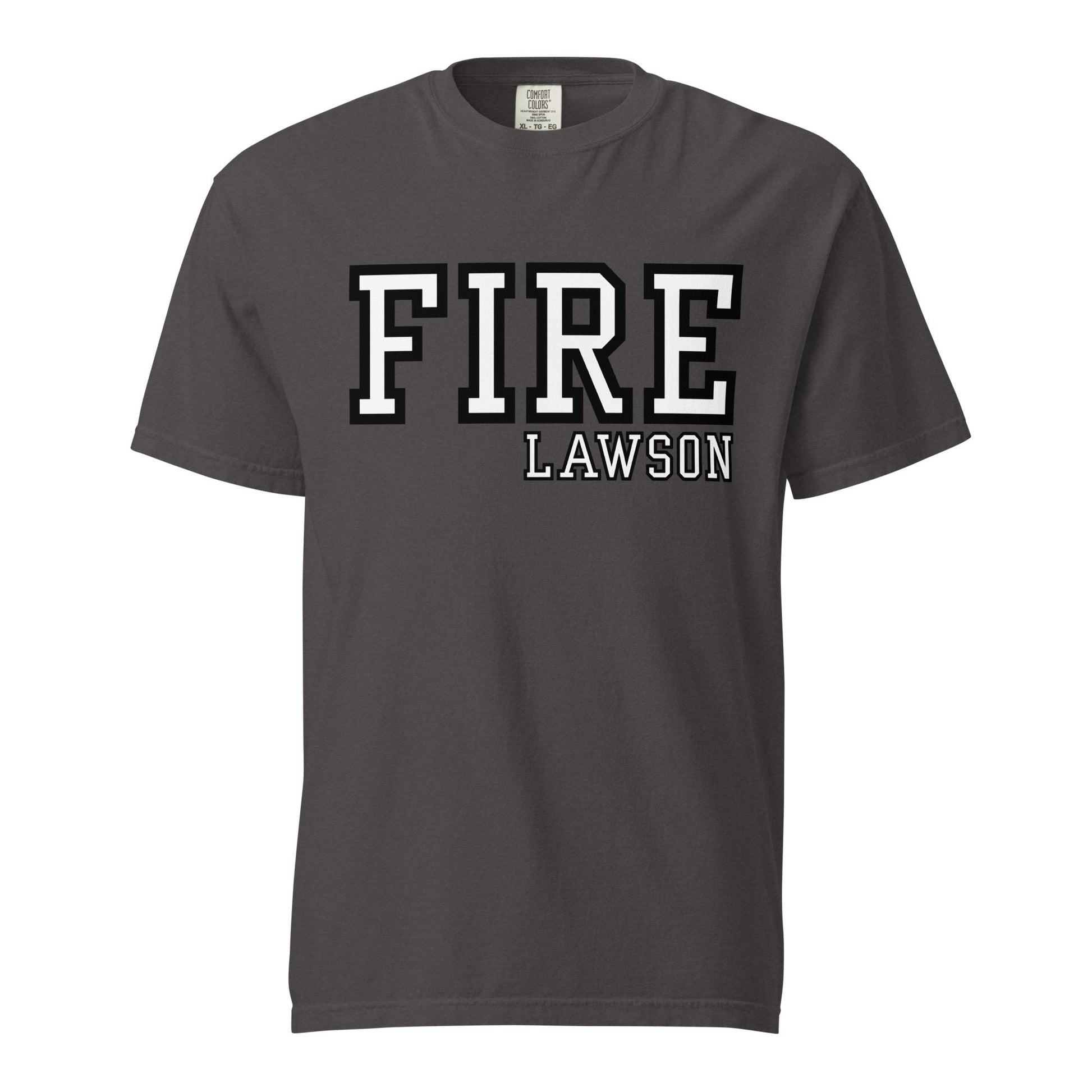 Signature | Comfort Colors T-Shirt | Lawson Fire Department | Script Logo