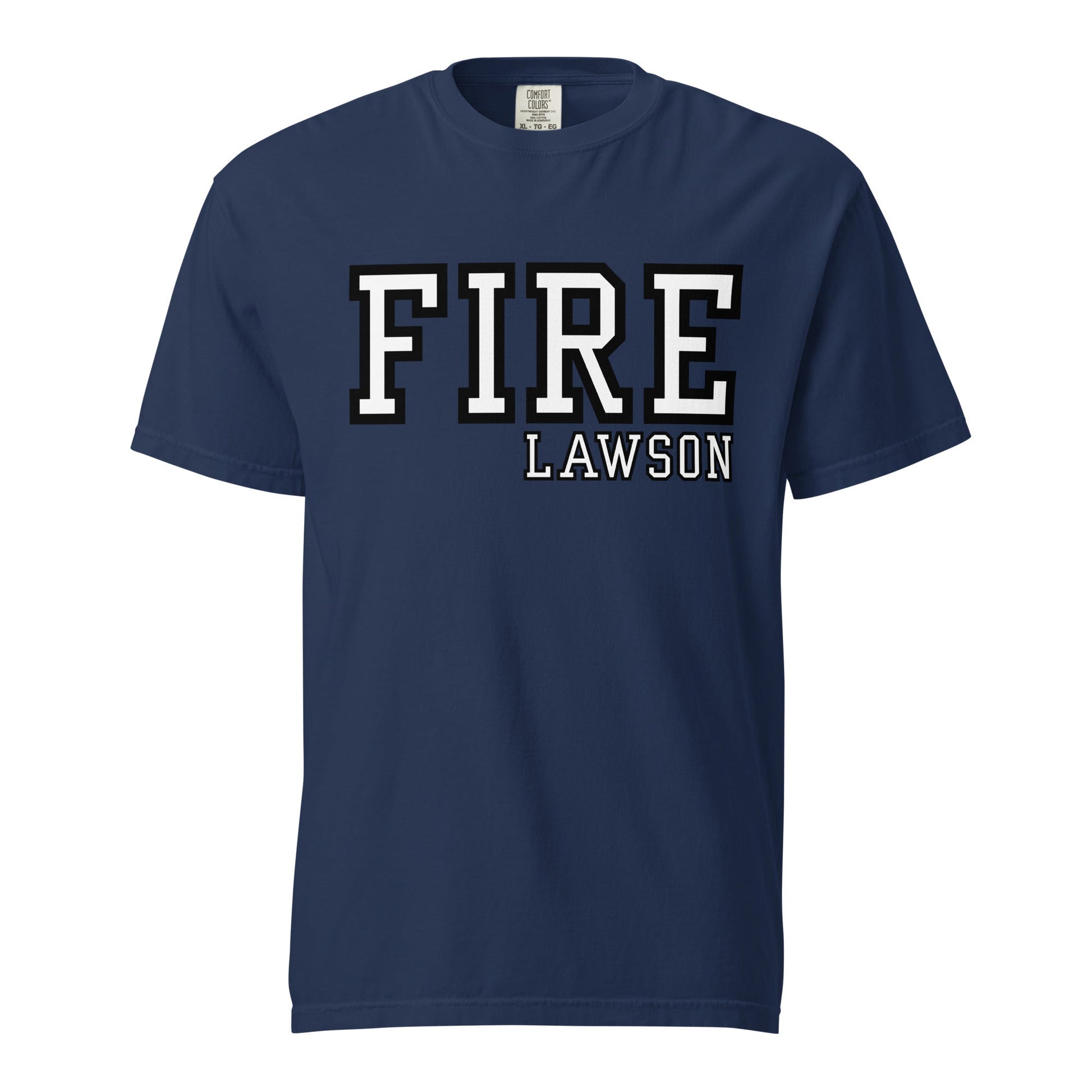 Signature | Comfort Colors T-Shirt | Lawson Fire Department | Script Logo