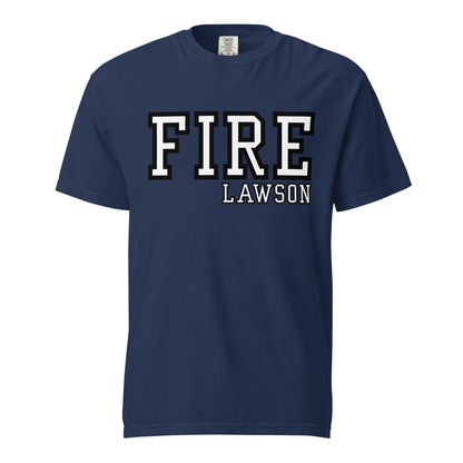 Signature | Comfort Colors T-Shirt | Lawson Fire Department | Script Logo