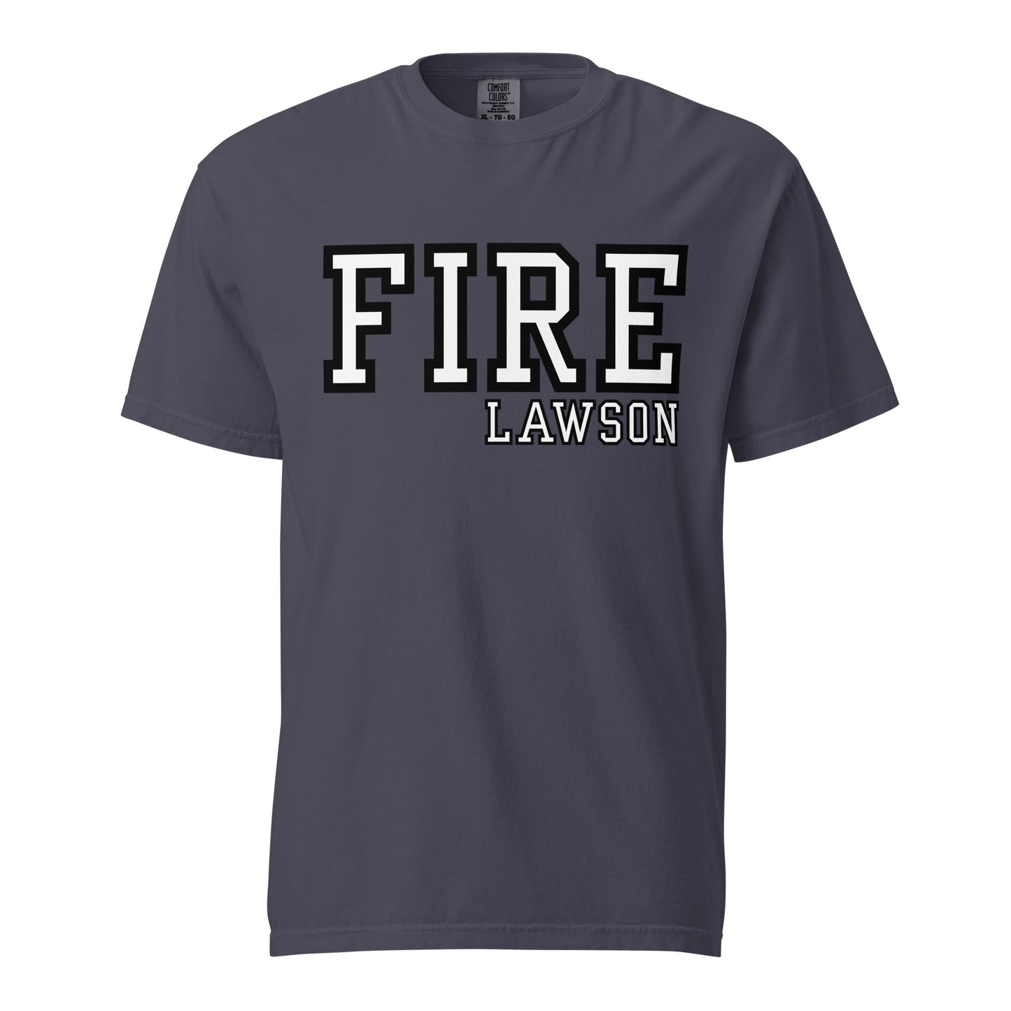 Signature | Comfort Colors T-Shirt | Lawson Fire Department | Script Logo