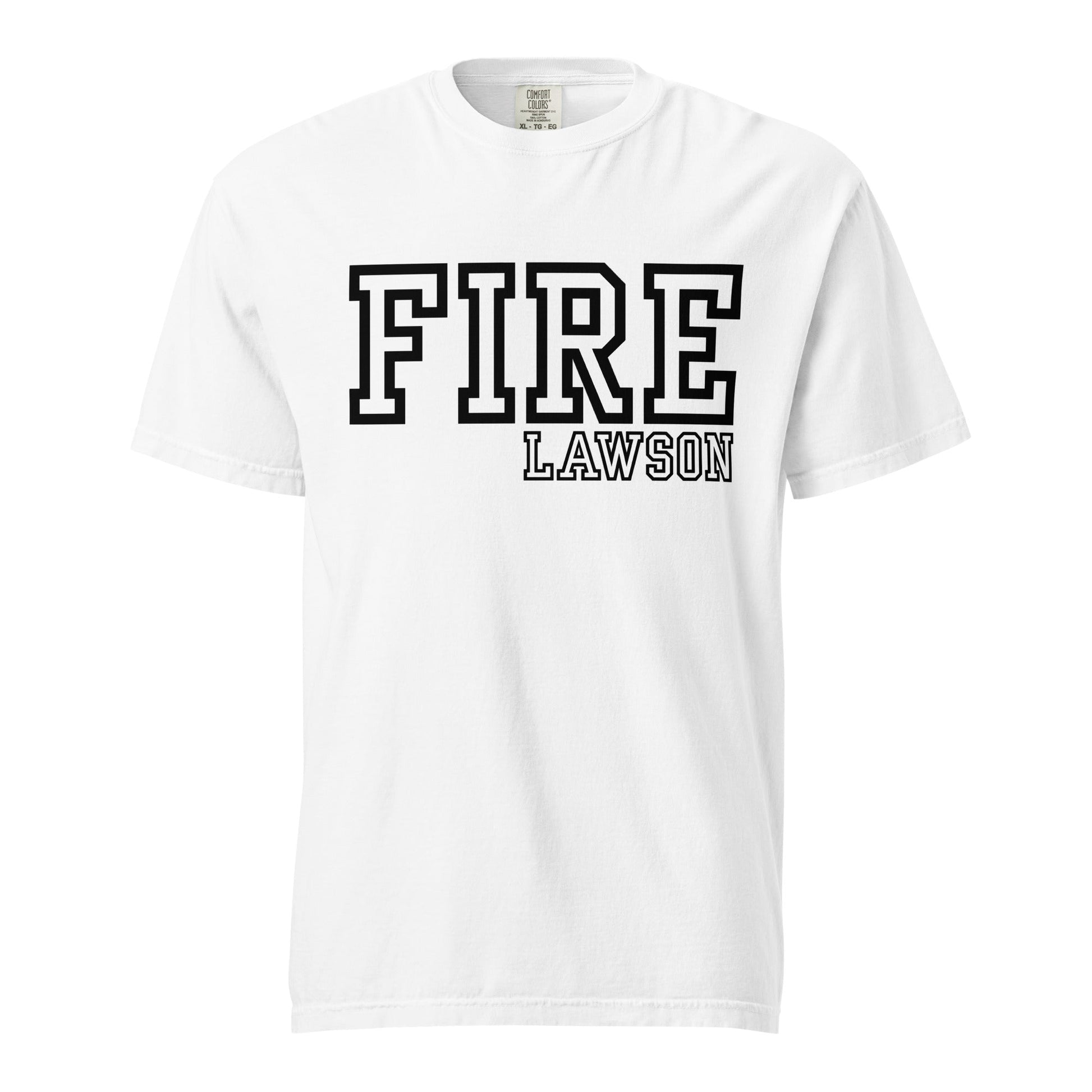 Signature | Comfort Colors T-Shirt | Lawson Fire Department | Script Logo