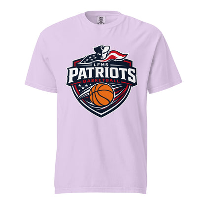 Signature | Comfort Colors T-Shirt | LFMS Athletics | Patriots Basketball Logo