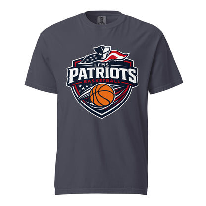 Signature | Comfort Colors T-Shirt | LFMS Athletics | Patriots Basketball Logo