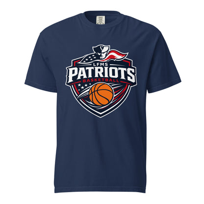 Signature | Comfort Colors T-Shirt | LFMS Athletics | Patriots Basketball Logo