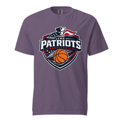 Signature | Comfort Colors T-Shirt | LFMS Athletics | Patriots Basketball Logo