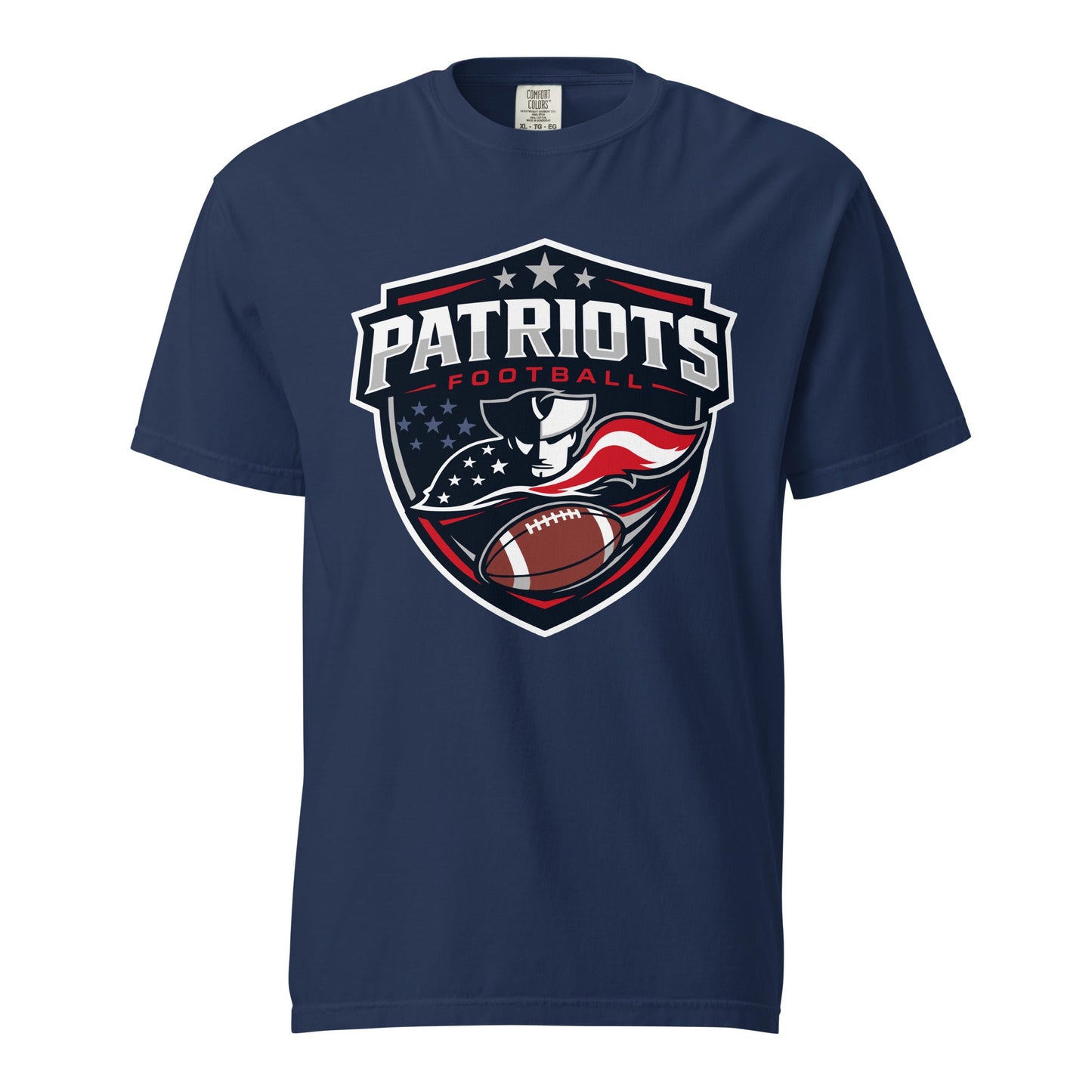Signature | Comfort Colors T-Shirt | LFMS Athletics | Patriots Football Logo