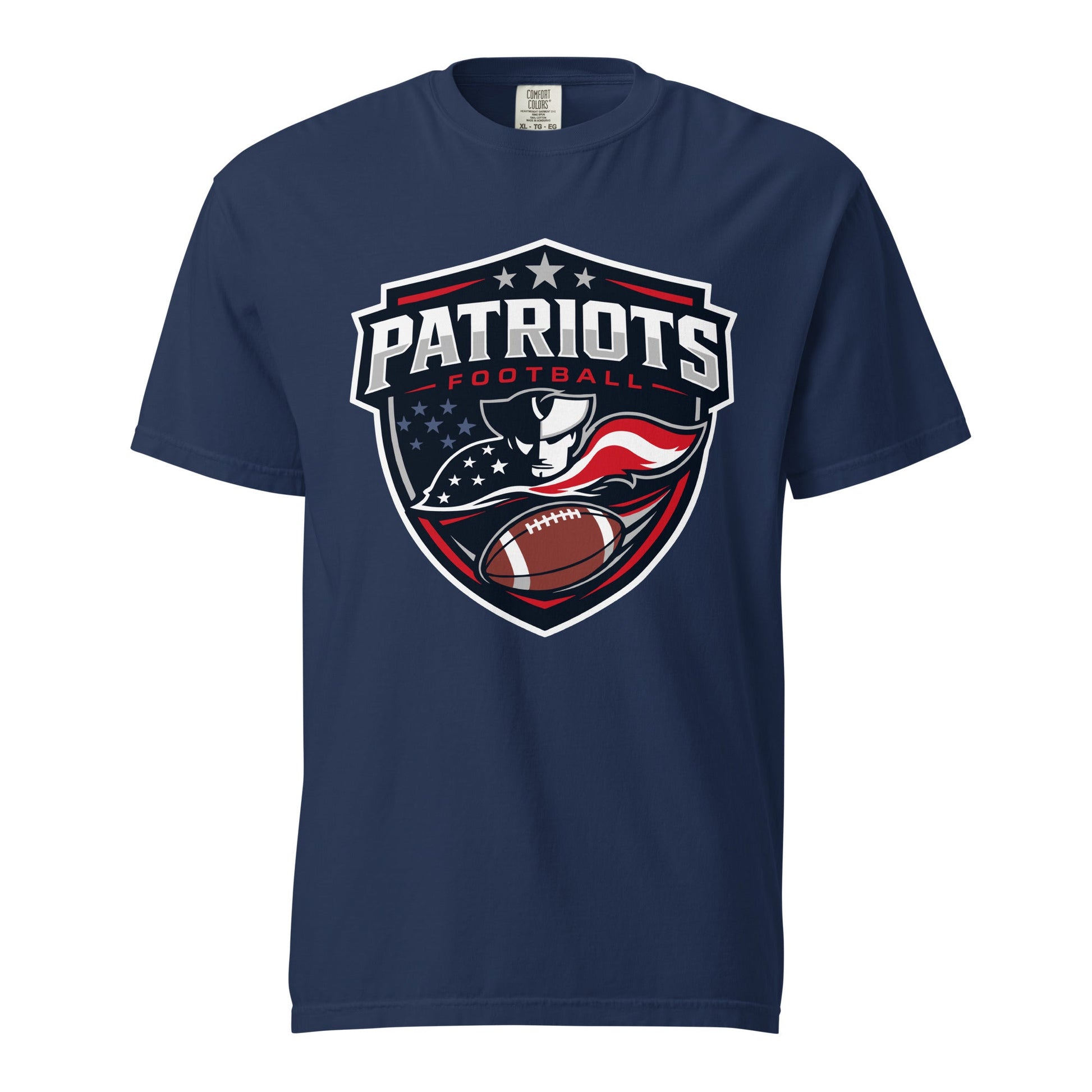 Signature | Comfort Colors T-Shirt | LFMS Athletics | Patriots Football Logo