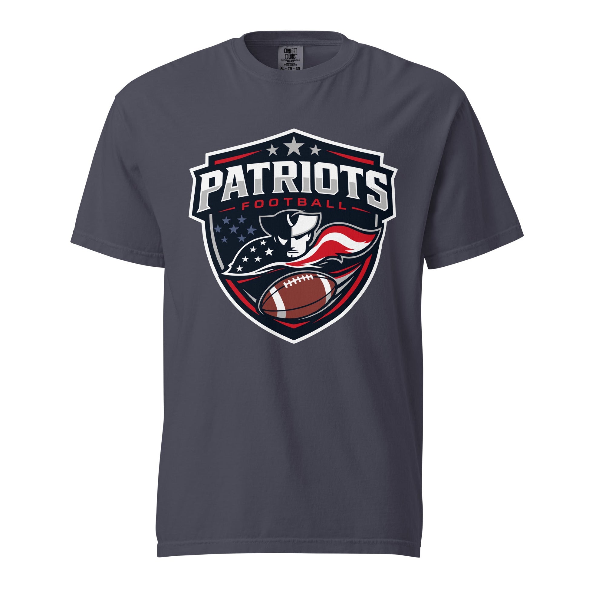 Signature | Comfort Colors T-Shirt | LFMS Athletics | Patriots Football Logo