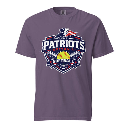 Signature | Comfort Colors T-Shirt | LFMS Athletics | Patriots Softball Logo