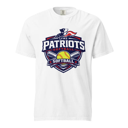 Signature | Comfort Colors T-Shirt | LFMS Athletics | Patriots Softball Logo