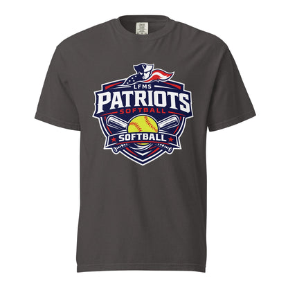 Signature | Comfort Colors T-Shirt | LFMS Athletics | Patriots Softball Logo