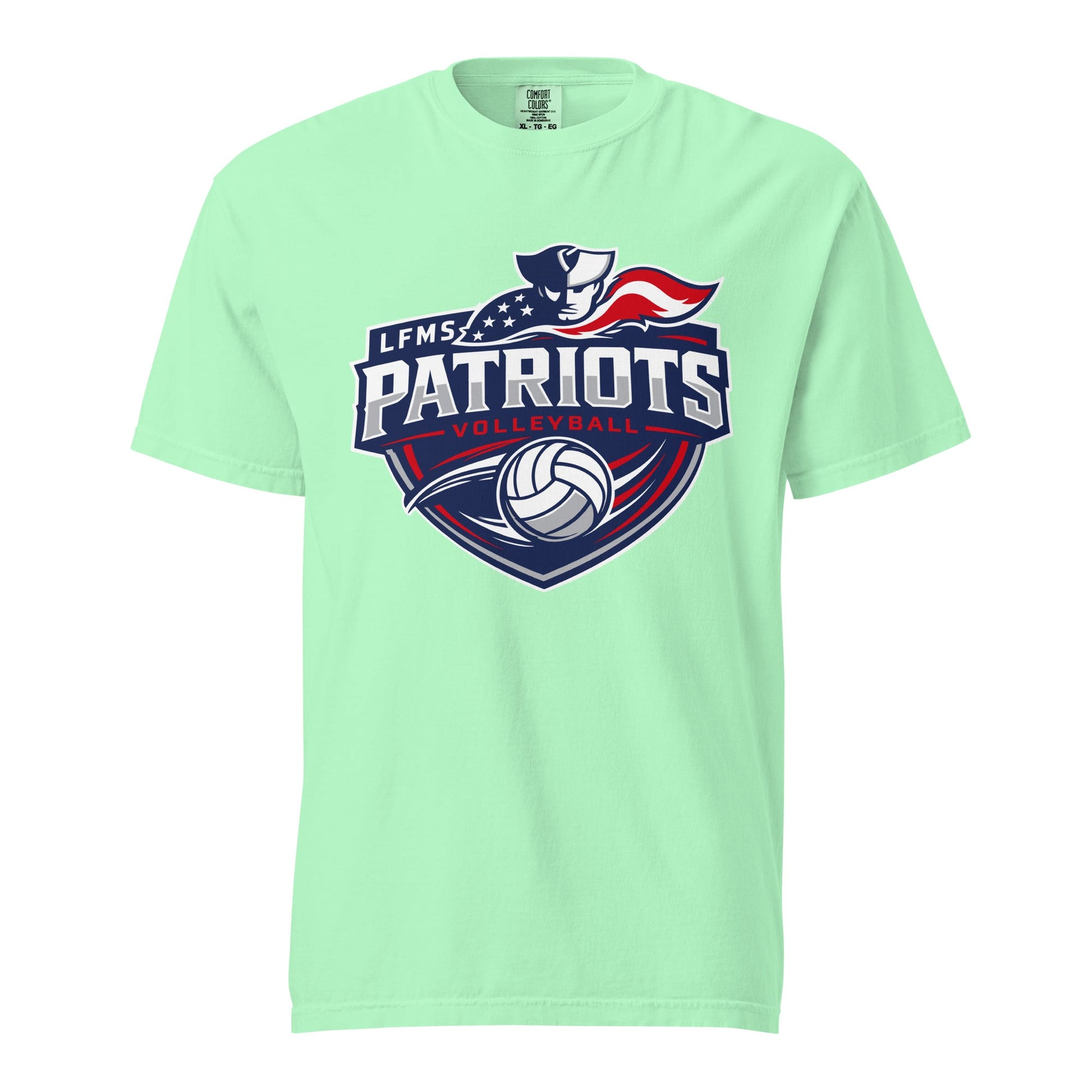 Signature | Comfort Colors T-Shirt | LFMS Athletics | Patriots Volleyball Logo