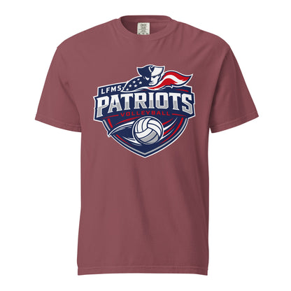 Signature | Comfort Colors T-Shirt | LFMS Athletics | Patriots Volleyball Logo
