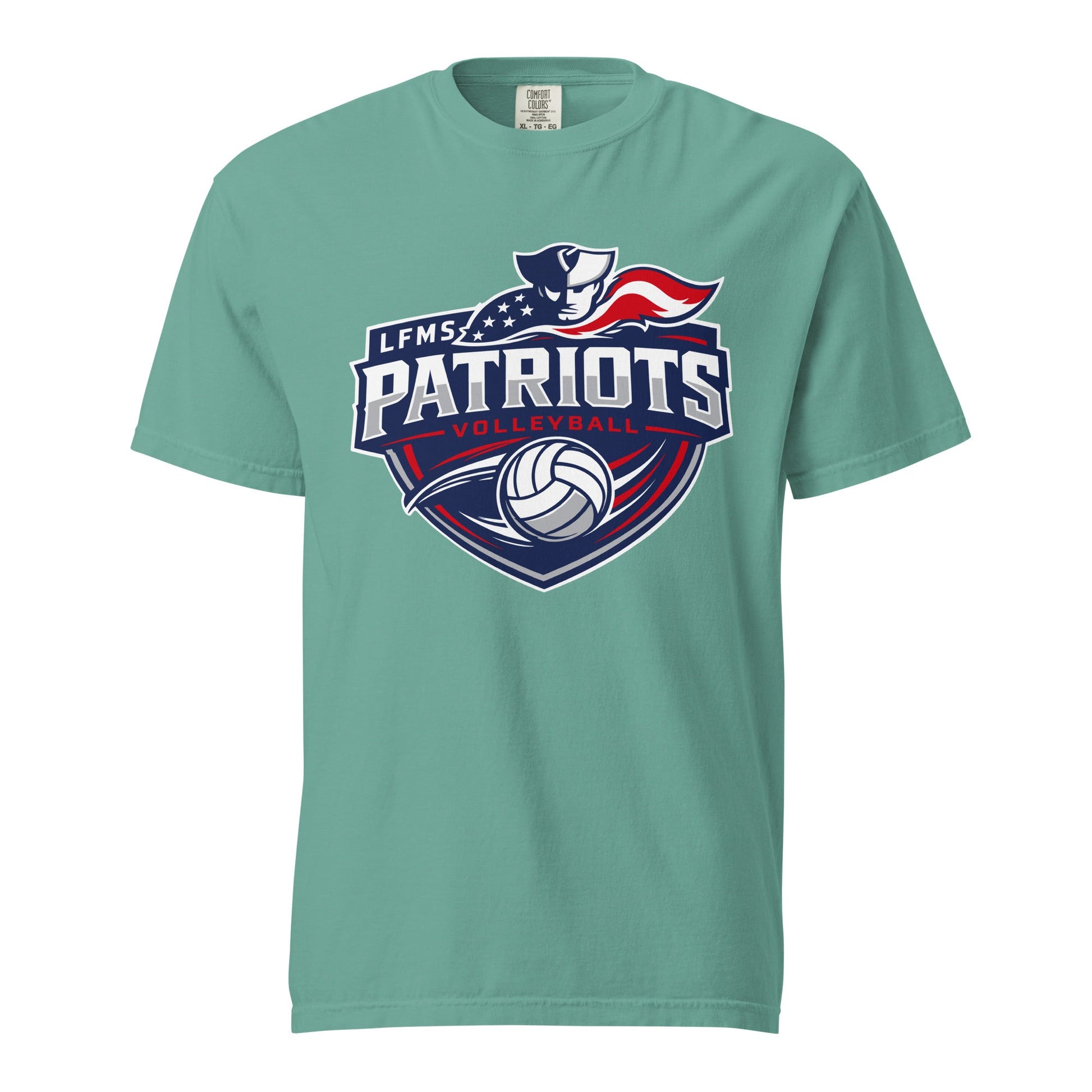 Signature | Comfort Colors T-Shirt | LFMS Athletics | Patriots Volleyball Logo