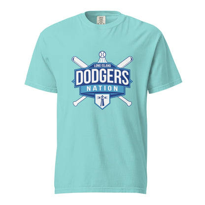 Signature | Comfort Colors T-Shirt | LI Dodgers Nation | Varsity Crest Logo