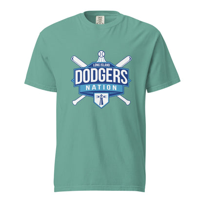 Signature | Comfort Colors T-Shirt | LI Dodgers Nation | Varsity Crest Logo