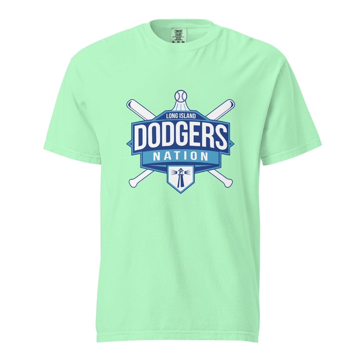Signature | Comfort Colors T-Shirt | LI Dodgers Nation | Varsity Crest Logo