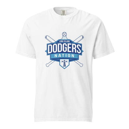 Signature | Comfort Colors T-Shirt | LI Dodgers Nation | Varsity Crest Logo