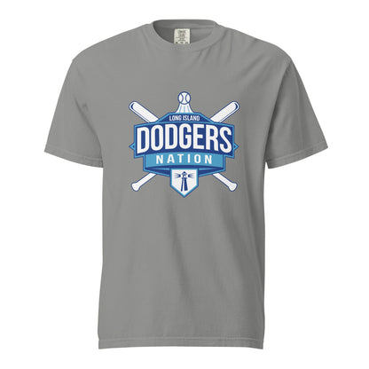 Signature | Comfort Colors T-Shirt | LI Dodgers Nation | Varsity Crest Logo
