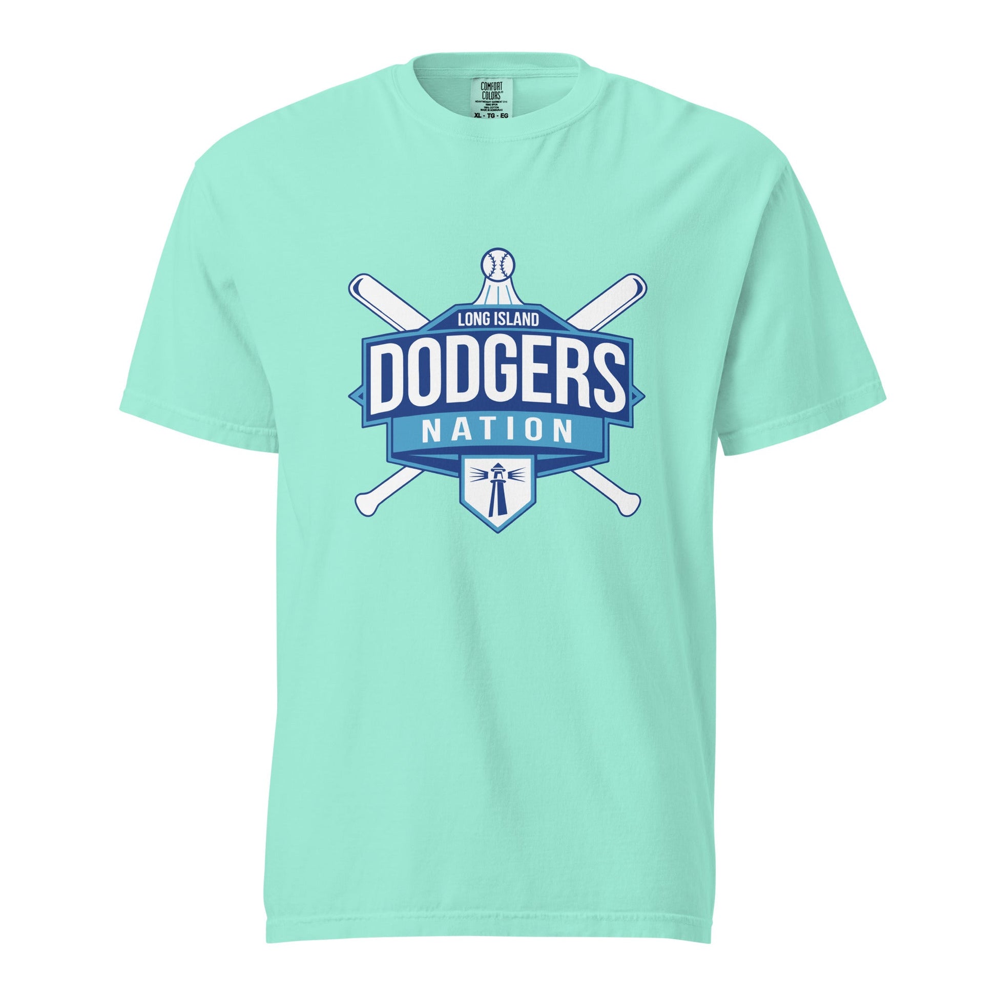 Signature | Comfort Colors T-Shirt | LI Dodgers Nation | Varsity Crest Logo
