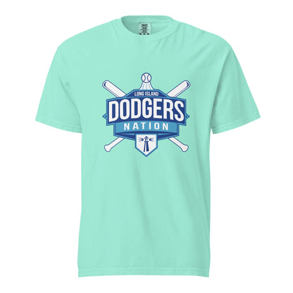 Signature | Comfort Colors T-Shirt | LI Dodgers Nation | Varsity Crest Logo