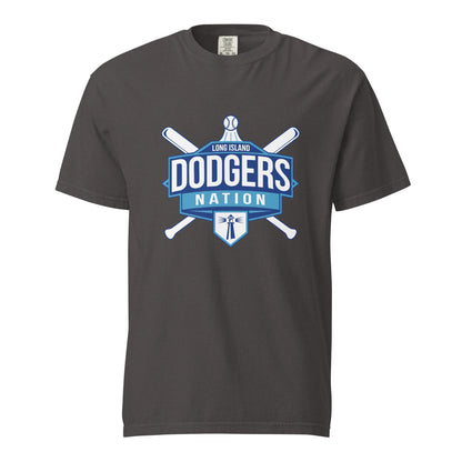 Signature | Comfort Colors T-Shirt | LI Dodgers Nation | Varsity Crest Logo