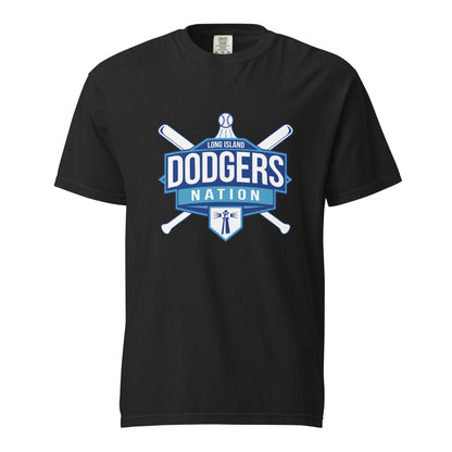 Signature | Comfort Colors T-Shirt | LI Dodgers Nation | Varsity Crest Logo